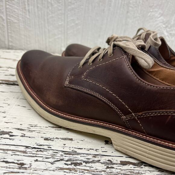 Dockers Oxford shoe men’s 8 Brown Leather lace up Good condition - Picture 4 of 10